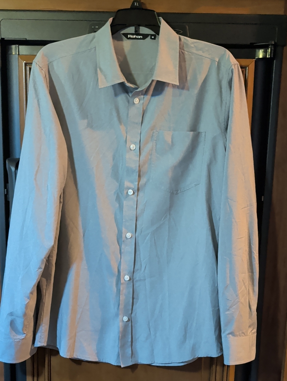 Rohan Men's Blue Long-Sleeve Button-Down Shirt Sun Protection